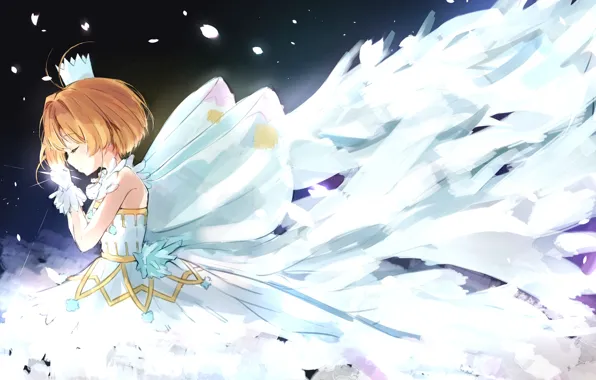 Девушка, аниме, арт, Card Captor Sakura, Корона