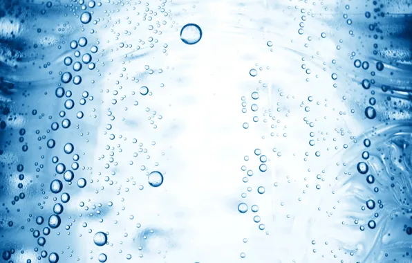 Вода, пузырьки, синева