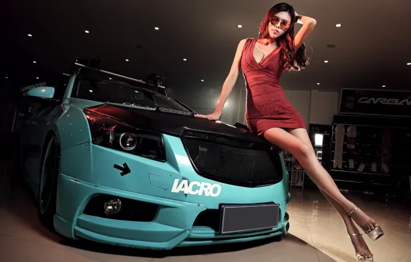 Авто, взгляд, девушка, очки, азиатка, красивая девушка, Dong fei