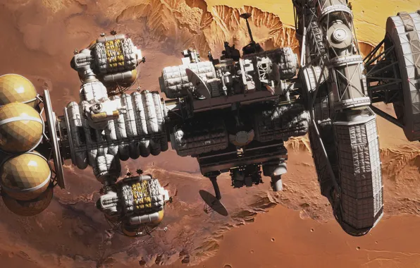 Космос, поверхность, планета, аппарат, Kronos at Mars II