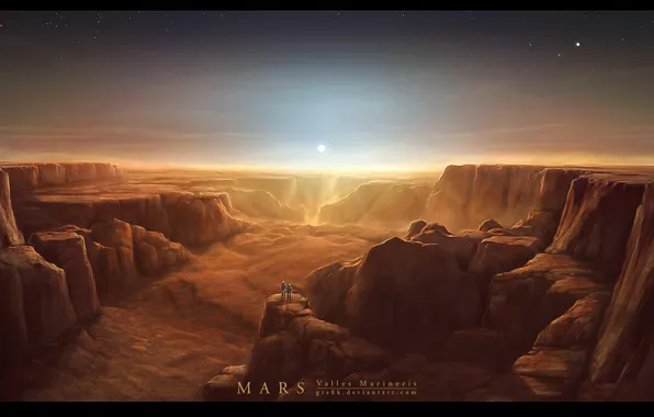 Картинка поверхность, марс, каньон
