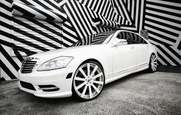 Картинка lights, Mercedes, with, color, S550, lowered, smoked, matched