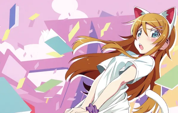 Девушка, фон, арт, Oreimo, Моя сестренка не может быть такой милой