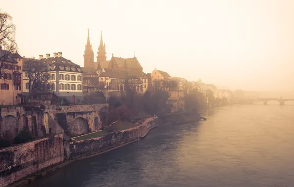 Bridge, River, Church