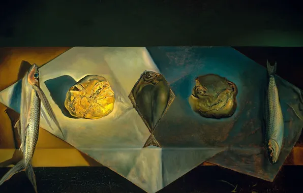 Сюрреализм, картина, Сальвадор Дали, Salvador Dali, Евхаристический Натюрморт