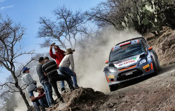 Ford, Пыль, WRC, Rally, Зрители, Fiesta, Kubica