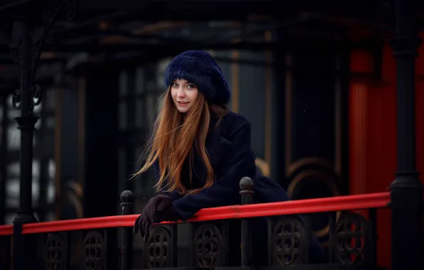 Картинка взгляд, девушка, снег, Kristina, Dmitry Arhar