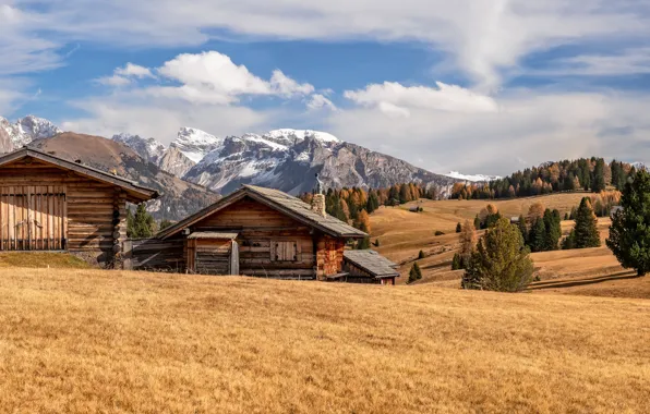 Картинка Italy, autumn, Dolomite Alps, Südtirol