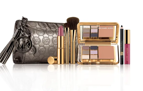 Блеск, помада, тени, косметика, Estee-Lauder, косметичка