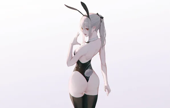 Girl, sexy, ass, cleavage, thighhighs, long hair, boobs, anime