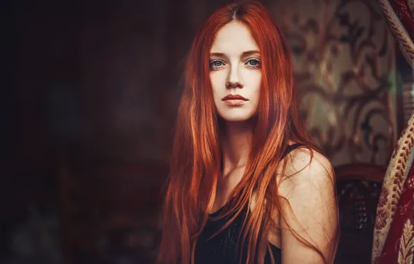 Картинка Red, Beauty, Eyes, View, Another, Lips, Hair, Great