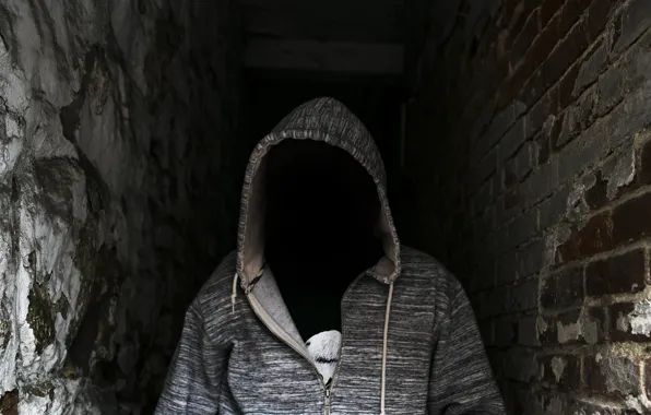 Картинка Wall, Black, Secret, Man, Corridor