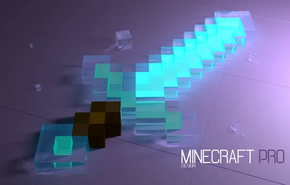 Minecraft, Minecraft обои, Меч в minecraft