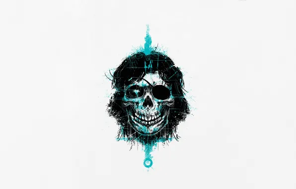 Минимализм, Череп, Стиль, Фон, Art, Snake, Style, Skull