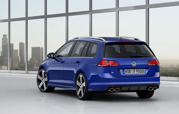 Картинка синий, Volkswagen, универсал, 2014, патрубки, Golf R Estate