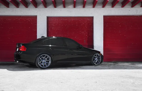 Черный, бмв, BMW, black, E90, 3 серия