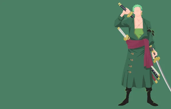 Green, Japan, sword, game, One Piece, pirate, anime, katana