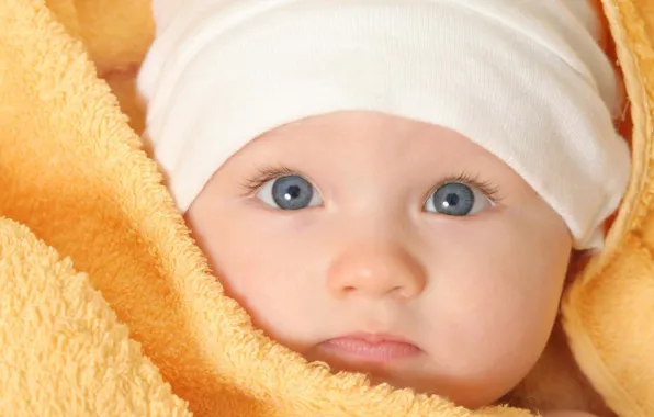 Child, babe, Blue eyes, Beautiful Baby, bantling