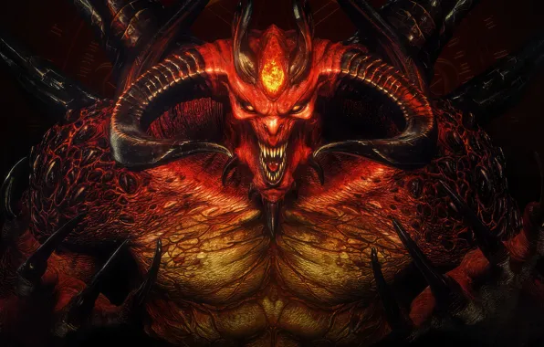 Hate, demon, red, game, monster, devil, Diablo, bad