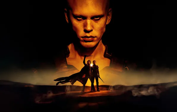 Фантастика, постер, пески, Austin Butler, Zendaya, Зендея, Остин Батлер, Тимоти Шаламе