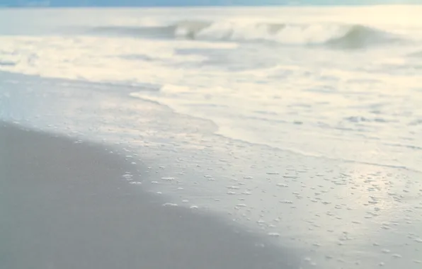 Картинка песок, море, волны, пляж, небо, вода, природа, берег