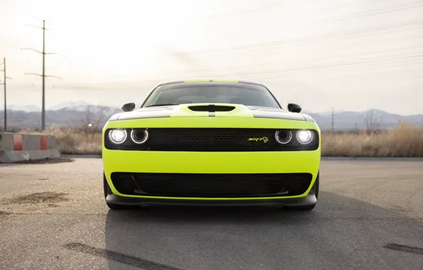 Dodge, Challenger, SRT Hellcat, Light green