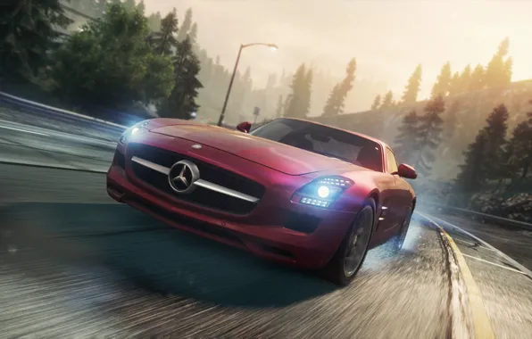 Mercedes, 2012, Need for Speed, AMG, SLS, Most Wanted, нфс, NFSMW