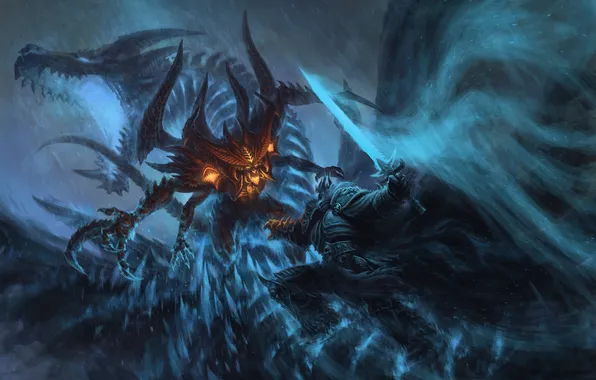 Картинка World of Warcraft, diablo, Arthas, wow, blizcon