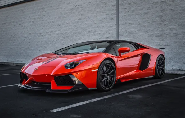 Картинка Lamborghini, Orange, Vorsteiner, Aventador