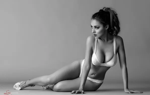Грудь, секси, поза, фон, модель, тело, трусики, макияж