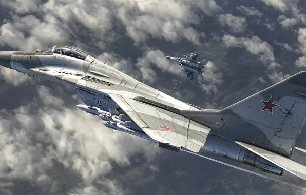 Картинка МиГ-29, многоцелевой истребитель четвёртого поколения, Fulcrum, ОКБ МиГ