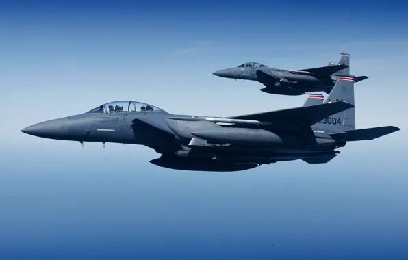 ВВС США, истребитель-бомбардировщик, американский двухместный, McDonnell Douglas F-15E Strike Eagle