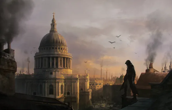Картинка здание, лондон, арт, Assassin's Creed: Syndicate, Jacob Frye