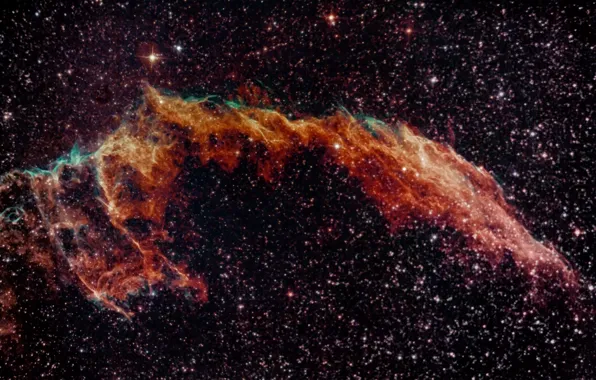 Туманность Вуаль, в созвездии, Лебедя, Eastern Veil Nebula