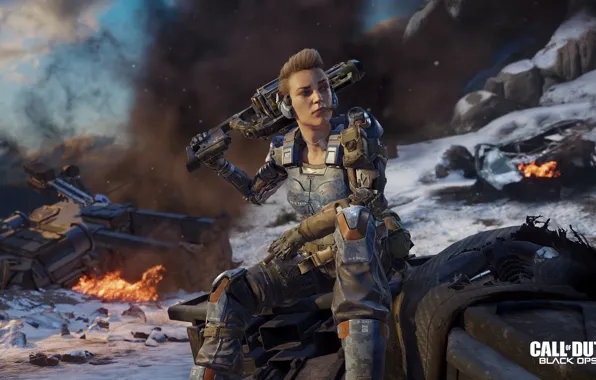 Девушка, пушки, мехи, Call of Duty: Black Ops 3, герой солдат