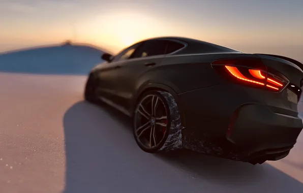 HDR, BMW, Winter, X6M, Mountain, Snow, Game, SUV