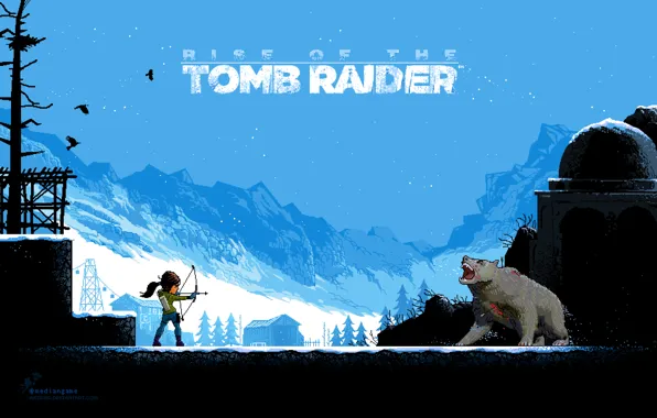 Игры, Лара Крофт, Арт, Game, Lara Croft, Rise of the Tomb Raider