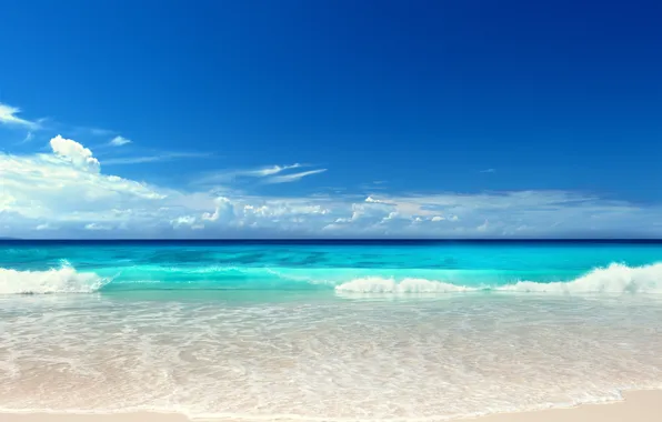 Картинка море, пляж, лето, солнце, океан, sunshine, beach, sea