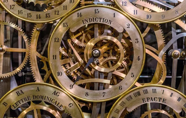 Картинка механизм, Франция, Страсбург, астрономические часы