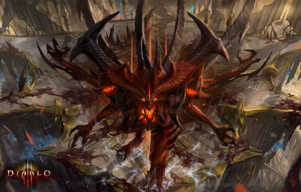Демон, Blizzard, Art, Devil, Diablo 3, Diablo, Illustration, Персонаж