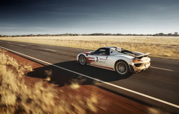 Картинка supercar, в движении, Spyder, Porsche 918