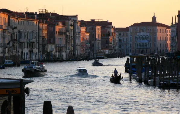 Картинка Италия, Венеция, гондола