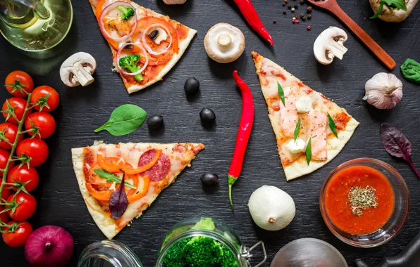 Картинка стол, еда, пицца, Italian, Pizza, деревянный стол, Tasty