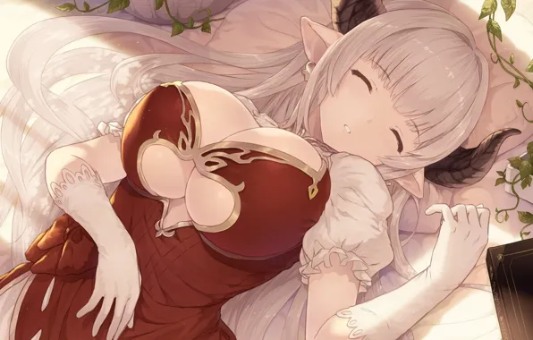 Картинка game, anime, Alicia, oppai, bishojo, horn, Granblue Fantasy, japonese