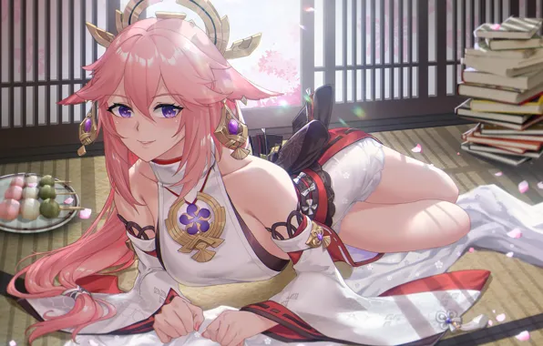 Gadis seksi, dampak genshin, yae miko genshin impact