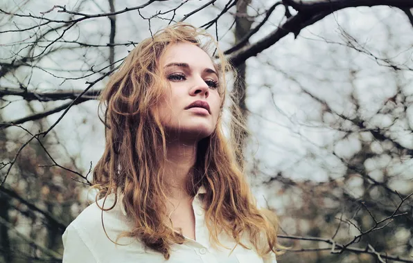 Картинка небо, девушка, красота