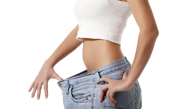 Girl, sexy, jeans, weight loss