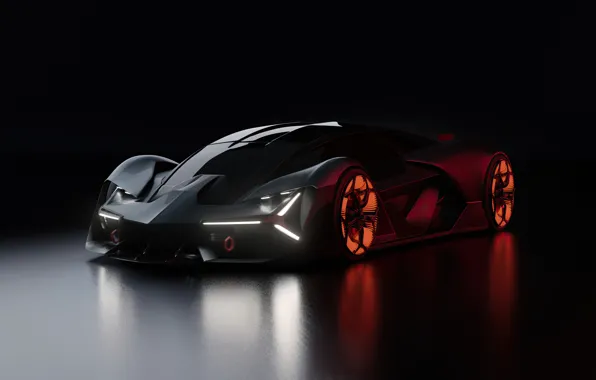 Картинка Concept, черный, Lamborghini, Lamborghini Terzo Millennio, Terzo, Millennio, гипер кар