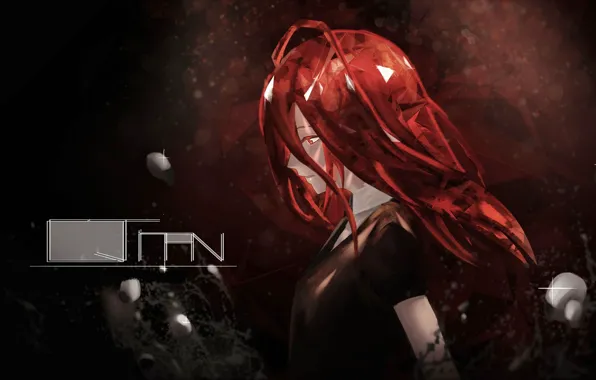 Девушка, чёрный фон, Houseki no Kuni, Страна Самоцветов