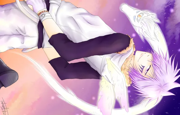 Дракон, аниме, парень, Byakuran, Katekyo Hitman REBORN!